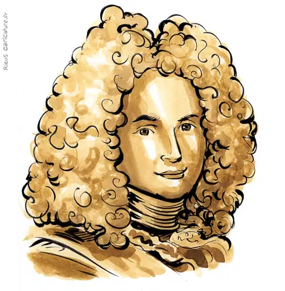Portrait aquarelle sépia de Philippe II de Macédoine — Roi — 382–336 av. J.-C. · Sébastien Rieu