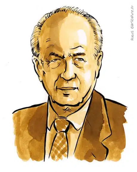 Portrait aquarelle sépia de Yitzhak Rabin — Premier ministre — 1922–1995 · Sébastien Rieu